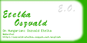 etelka oszvald business card